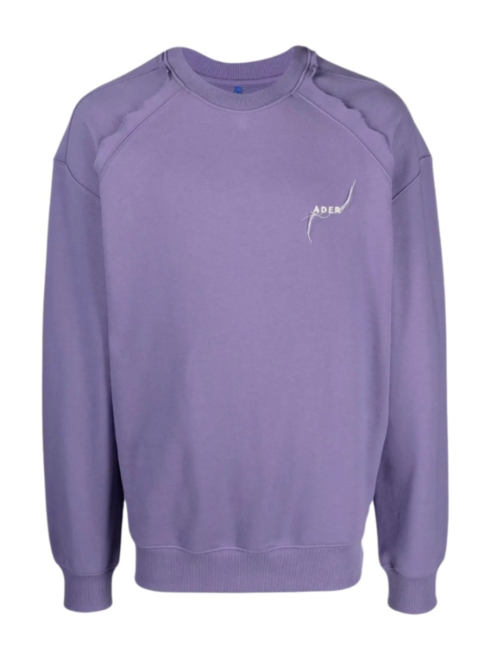 ADER Error Lavender Crewneck Sweatshirt Loose Thread Logo – Size A1 (S/M) EUC